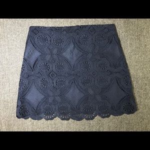 ABERCROMBIE & FITCH Navy Lace Mini Skirt NWT